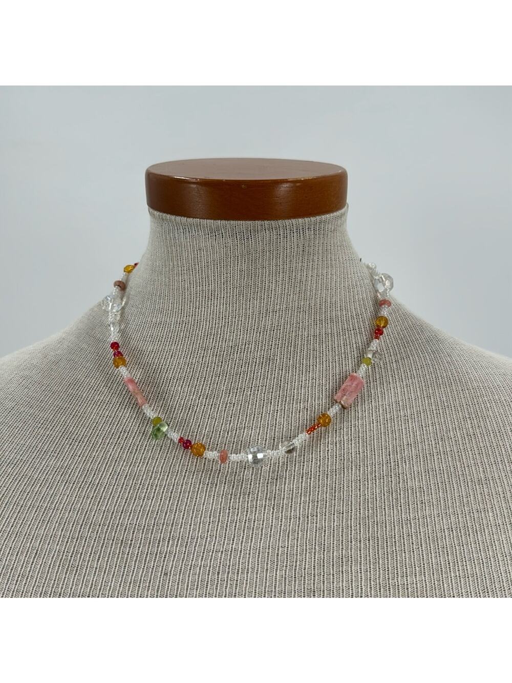 Handmade beaded choker necklace
